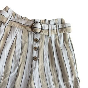 Abercrombie & Fitch Pants Womens with Belt Viscose Striped Soft Wide-Leg Size XS